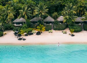 Pacific Resort Aitutaki - Bungalow Aerial (North Abroad)
